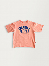 Футболка Siberian People 2.0 - Персиковая (OVER) без обработки